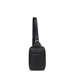 Hexagona Sac monobretelle CONFORT Noir en cuir Ines