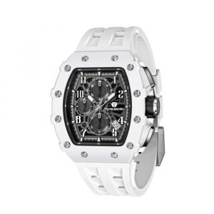 Montre Homme Tsar Bomba Elemantal series - TB8204B01 Bracelet Silicone Blanc
