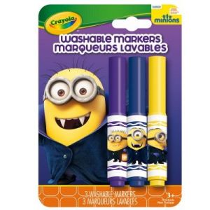 Image de Crayola 3 marqueurs lavables Minions Gone Batty