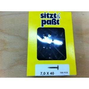 SWG Vis penture floral 7 X 40 Boite de 100 Couleur noire
