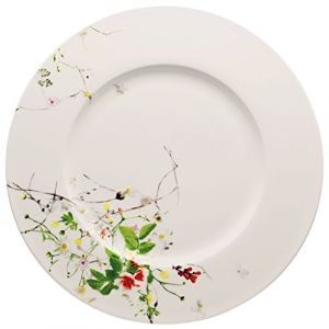 Rosenthal Brillance Fleurs Sauvages Assiette de pr&eacute;sentation avec Ailes, Porcelaine, Multicolore, 33 cm
