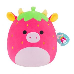 Squishmallows Cleary la Vache Fraise Rose Indien Original de 30 cm