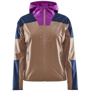 Image de Craft Pro Trail Hydro Jacket Women, beige/bleu M Vestes & Gilets course &agrave; pied