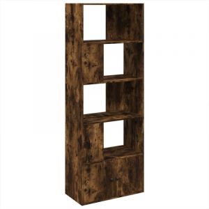 VidaXL Bibliothèque chêne fumé 70x36x189 cm bois d'ingénierie, étagère, étagère à livres, support à livres, meuble de rangement, étagère de rangement