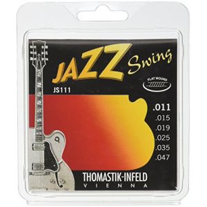 Image de Thomastik Cordes Guitare électriques Jazz Swing Series Nickel Flat Wound Jeu JS111 Light .011-.047w