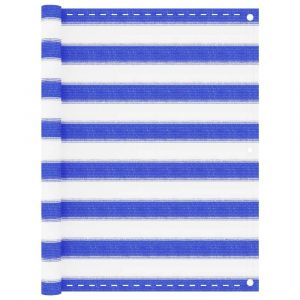Écran de balcon brise pare vue protection confidentialité 90 x 400 cm PEHD bleu et blanc 02_0010126