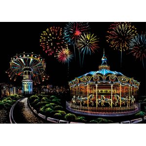 Peinture &agrave; gratter : Parc &agrave; th&egrave;me