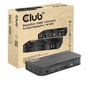 Image de Club 3D CSV-7210 Commutateur KVM DisplayPort/HDMI vers Dual DisplayPort 4K 60Hz