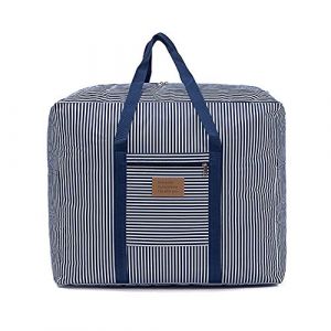 Grand sac de rangement, imperméable, tissu Oxford 600D, sac de voyage, idéal pour couvertures, couettes, oreillers, vêtements, déménagement, bleu, taille L