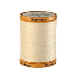 Gutermann - Fil de Coton Naturel Couleur Blanc d'&oelig;uf, 801 m
