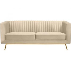Rendez Vous Déco Canapé Gatsby 2 places en velours beige