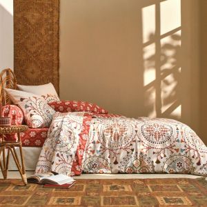 Housse de couette DISQUES SOLAIRES 140x200 beige