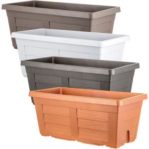 Bama 1 X JARDINIERE RECTANGULAIRE 80 x 40 x 34 cm - anthracite