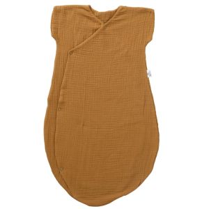 BB & Co Gigoteuse d'été en gaze forme kimono Mix&Match MARRON