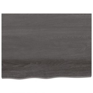 VidaXL Comptoir de salle de bain gris foncé 80x60x6 cm bois traité