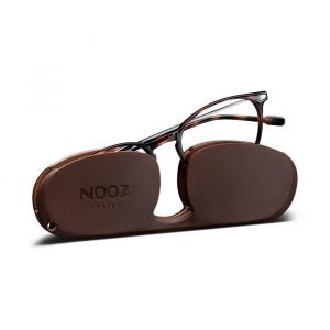 Nooz Optics - lunettes de lecture - Essential Alba - forme ovale - monture ultra l&eacute;g&egrave;re en nylon - &eacute;tui ultra compact pour un usage quotidien - 6 couleurs - homme et femme, tortue (Tortoise), + 3