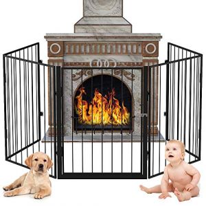 Clôture de protection pour chiens et enfants 3m Noir