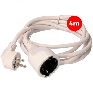 Rallonge Électrique 3x1,5mm T/Tl 4m Blanche Edm