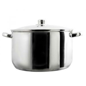 Faitout 10L en m&eacute;tal avec couvercle tous feux dont induction diam&egrave;tre 29 cm