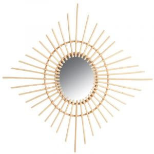 Aubry Gaspard Miroir carré en rotin -