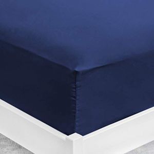 Viscosoft | Drap Housse 180x200 x 30 cm Microfibre Bleu Nuit | Drap Grand Bonnet 30 cm Matelas Epais | Housse Ajustable | Tissu Doux sans Plis - Drap Housse pour Matelas 180x200 Garantie 3 Ans