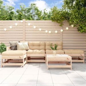VidaXL Salon de jardin 6 pcs Bois de pin massif