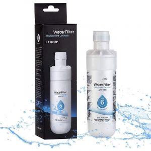 Lot de 3 LT1000P2 Filtre &agrave; eau de rechange pour r&eacute;frig&eacute;rateur 6 mois/200 gallons, blanc.