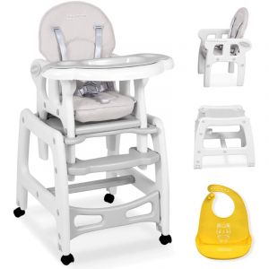 Chaise d'alimentation Sinco 5 en 1, grise