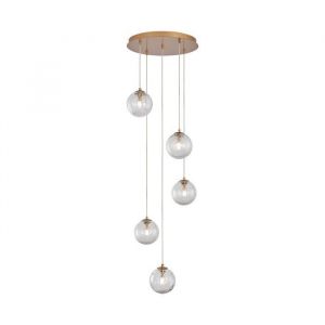 Suspension décorative 5xG9 10W – Design élégant en métal doré