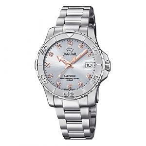 Jaguar J870/2 Montre de la Collection Woman, boîtier de 34 mm Gris avec Bracelet en Acier pour Femme