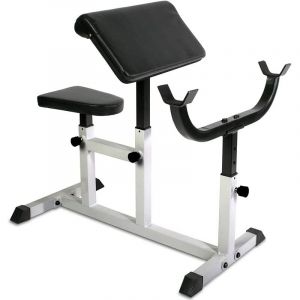 Image de Banc de musculation pour biceps siege accoudoir et support pour halteres reglables charge max 200 kg pour entrainer les biceps triceps preac r curl e