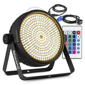 Beamz BT430 LED - Stroboscope 324 LED - Blanc froid et chaud, projecteur stroboscope LED, mode DMX, gestion du son, télécommande incluse, idéale pour les spectacles, les DJ mobiles