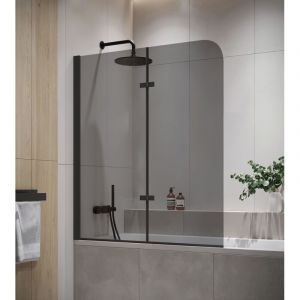 Badplaats - Paroi de baignoire Austin 110 x 140 cm - Noir - Verre