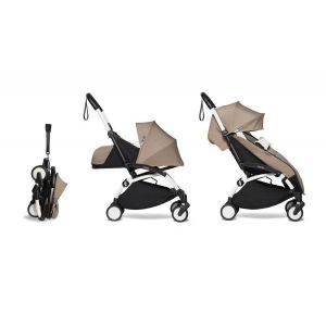 Image de Babyzen Poussette YOYO2 cadre blanc pack 0+ 2020 6+ chancelière Marron