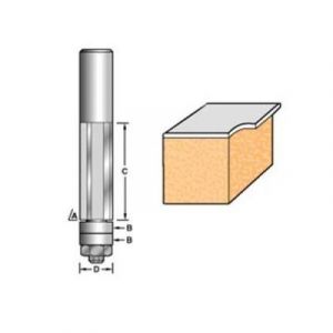 Trend Fraise d affleurage - diam&egrave;tre 12,7 mm