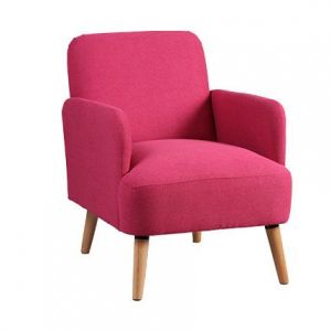 M&S Fauteuil 63x75x79 cm en tissu rose - PORTLAND