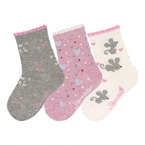 Sterntaler Chaussettes 3-pack chat gris clair - Taille 23/26