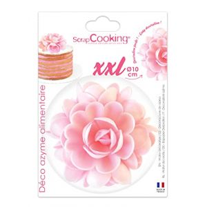 Image de Scrapcooking Fleur Azyme Rose Xxl Env.10cm(Blister)