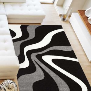 Image de Nazar DIAMOND Tapis de salon Noir 160x230cm 160x230 cm - Coloris : noir - Densité : 3000gr/m²