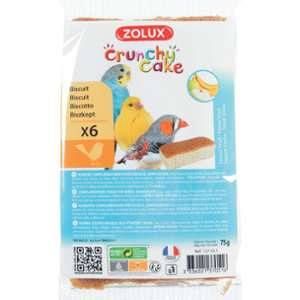 Zolux Lot de 6 crunchy cake &agrave; la pomme et &agrave; la banane pour oiseaux