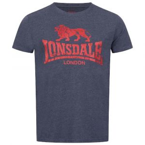 Lonsdale T-shirt à Manches Courtes Silverhill M Marl Navy / Dark Red