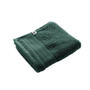 Image de EMMA - Serviette Invit&eacute; 30x50cm en Coton Bio Coloris Emeraude - Altobuy