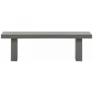 Beliani Banc de jardin en fibre-ciment gris 150 x 40 cm TARANTO