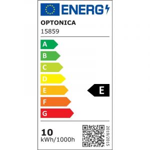 Optonica Projecteur LED SMD Corps Blanc IP65 10W 1000lm 6000K Blanc du Jour - 122x89x19.5mm