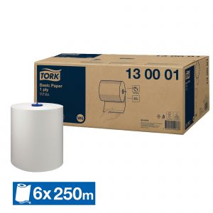 Tork Essuie-mains rouleaux Performance W6, lot de 6 de 250 m, 130001