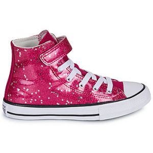 Converse Baskets montantes enfant CHUCK TAYLOR ALL STAR GLITTER EASY ON Rose - Taille 27,28,29,30,31,32,33,34,35