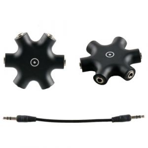 Muvit Connectique compatible jack 3,5 mm avec 5 sorties Noir