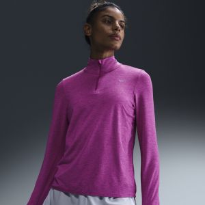 Nike Haut Running Swift Element Dri-FIT HZ - Hot Fuchsia/Argenté Femme, pointure X-Large - ['Violet'] - Taille X-Large