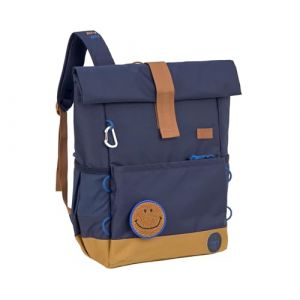 Lässig Sac à Dos pour Enfants avec Sangle de Poitrine Sac à Dos de Loisirs Hydrofuge, 12 litres/Medium Rolltop Backpack Navy