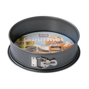 ORIGINAL KAISER Gourmet Moule &agrave; charni&egrave;re rond avec fond plat 24 cm Anti-fuite Anti-adh&eacute;sif R&eacute;sistant &agrave; la chaleur jusqu'&agrave; 230 &deg;C Gris